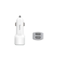Автомобильное зарядное устройство HOCO Z23 имеет большой стиль dual-port car charger set with iP cable White (6957531078012)