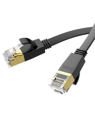 Кабель HOCO US07 General pure copper flat network cable(L=3M) Black (6931474780690)