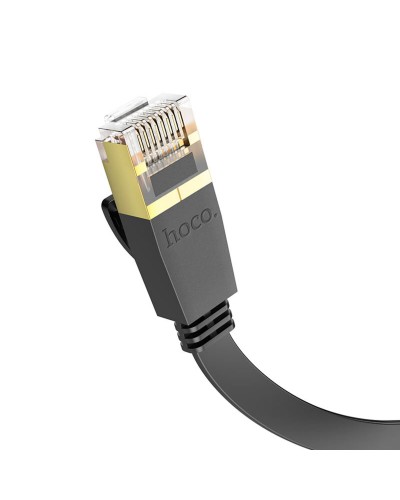 Кабель HOCO US07 General pure copper flat network cable(L=3M) Black (6931474780690)