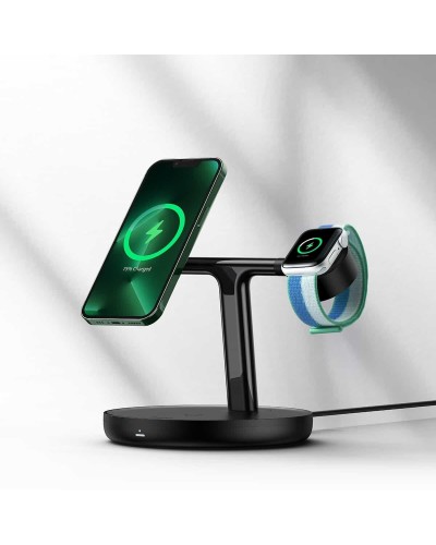 Бездротовий зарядний пристрій Baseus Swan 3-in-1 Wireless Magnetic Charging Bracket 20W Black Universal version (WXTE000101)