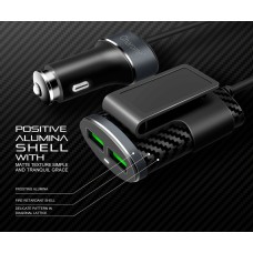 Автомобильное зарядное устройство для CHAROME C7 4-Port Front and Back Seat Car Charger Black (6974324910212)