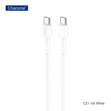 Кабель CHAROME C21-04 USB-C to USB-C сканер data cable white (6974324910533)