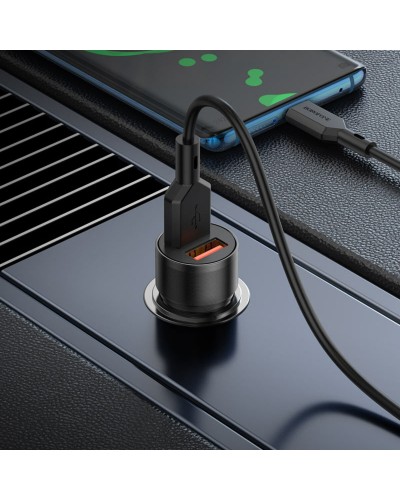 Автомобільний зарядний пристрій BOROFONE BZ19 Wisdom dual port car charger Black (BZ19B)