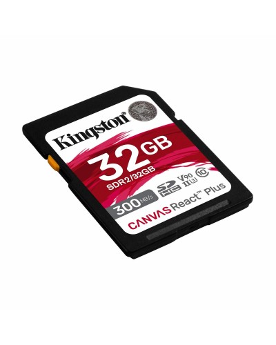 SDHC (UHS-II U3) Kingston Canvas React Plus 32Gb class 10 V90 (R-300MB/s) (SDR2/32GB)