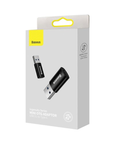 Адаптер Baseus Ingenuity Series Mini OTG Adaptor USB 3.1 to Type-CBlack (ZJJQ000101)