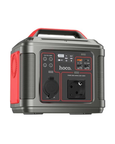 Портативна зарядна станція HOCO DB28 300W Iron Gray+Red (6931474781987)