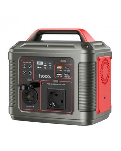 Портативна зарядна станція HOCO DB28 300W Iron Gray+Red (6931474781987)