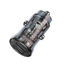 ОЗУ Usams US-CC162 C31 15W Transparent Dual USB A+A Mini Car Charger (CC162CC01)