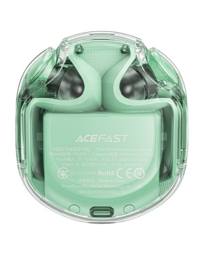 Навушники ACEFAST T8 Crystal color (2) bluetooth earbuds Mint Green (AFT8MG)