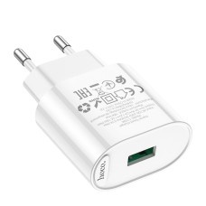 Сетевое зарядное устройство HOCO C109A Fighter single port QC3.0 charger set 18W White (6931474784810)