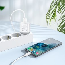 Сетевое зарядное устройство HOCO C109A Fighter single port QC3.0 charger set 18W White (6931474784810)