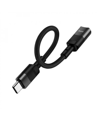 Кабель HOCO U107 Type-C male to iP female adapter cable(L=0.1m) Black (6931474789983)