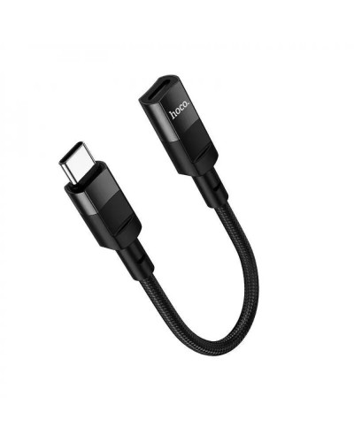 Кабель HOCO U107 Type-C male to iP female adapter cable(L=0.1m) Black (6931474789983)