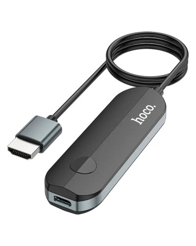 Кабель-перехiдник HOCO UA23 Flowing wireless display adapter(iP version) Black (6931474789785)