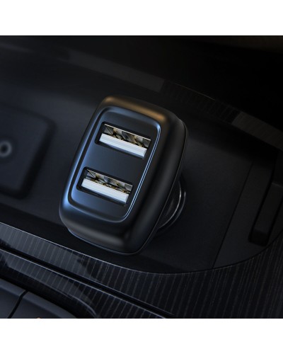 Автомобільний зарядний пристрій HOCO Z36 Leader dual port car charger set(Type-C) Black (6931474727770)