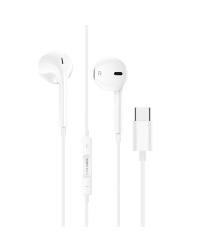 Навушники BOROFONE M80 Magnificent Type-C wire-controlled digital earphones with microphone White (M80CW)