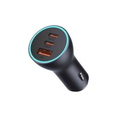 АЗП Baseus Golden Contactor Pro Triple Fast Charger Car Charger 65W U+C+C Dark Gray (CGJP010013)