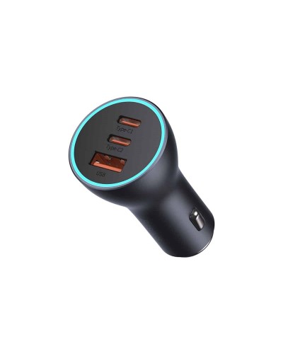 АЗП Baseus Golden Contactor Pro Triple Fast Charger Car Charger 65W U+C+C Dark Gray (CGJP010013)