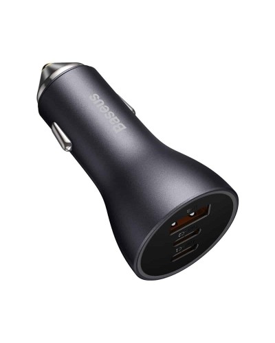 АЗП Baseus Golden Contactor Pro Triple Fast Charger Car Charger 65W U+C+C Dark Gray (CGJP010013)