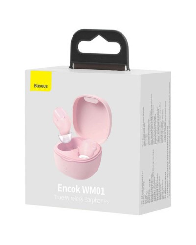 Навушники Baseus Encok True Wireless Earphones WM01 Pink (NGTW240004)