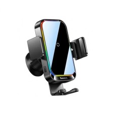 Держатель для мобильного Baseus Halo Electric Wireless Charging Car Mount 15W Black (SUDD000001)