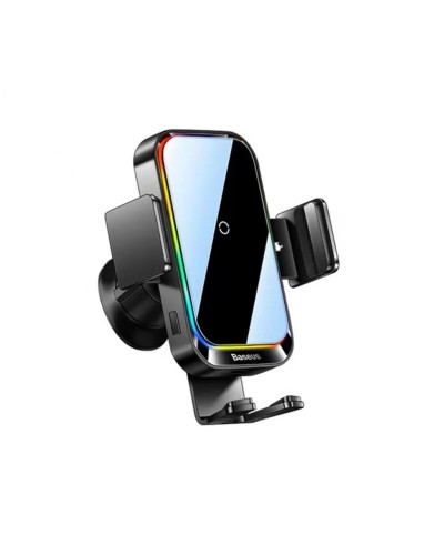 Тримач для мобiльного Baseus Halo Electric Wireless Charging Car Mount 15W Black (SUDD000001)