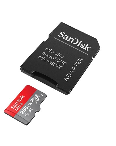 microSDXC (UHS-1) SanDisk Ultra 256Gb class 10 A1 (150MB/s) (adapter SD) (SDSQUAC-256G-GN6MA)