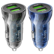 Автомобильное зарядное устройство для HOCO Z47 Transparent Discovery Edition QC3.0 18W (Micro) Transparent Black (6931474782236)