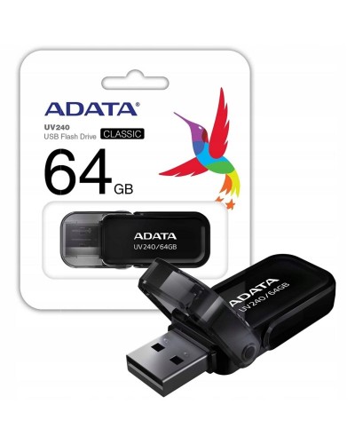 Flash A-DATA USB 2.0 AUV 240 64Gb Black (AUV240-64G-RBK)