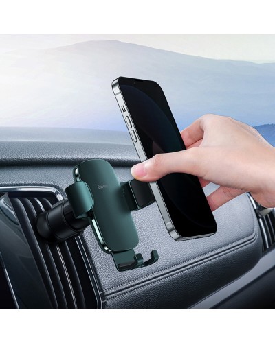 Тримач для мобiльного Baseus Metal AgeⅡ Gravity Car Mount（Air Outlet Version）Green (SUJS000006)