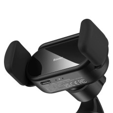 Держатель для мобильного Baseus Steel Cannon pro Solar Electric Car Mount Black (SUGP010001)