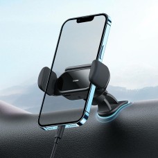 Держатель для мобильного Baseus Steel Cannon pro Solar Electric Car Mount Black (SUGP010001)