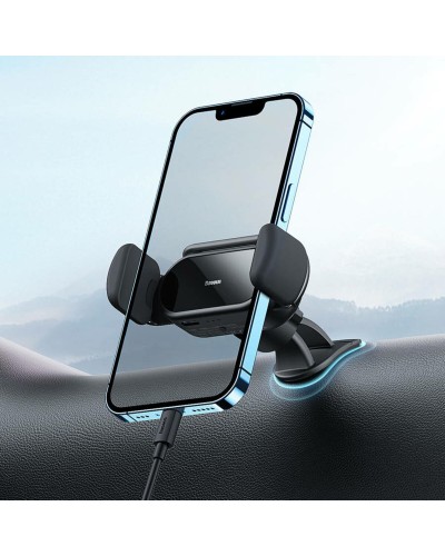 Тримач для мобiльного Baseus Steel Cannon pro Solar Electric Car Mount Black (SUGP010001)