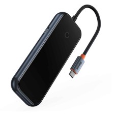 USB-Hub Baseus AcmeJoy 4-Port Type-C HUB Adapter （ Type-C to USB3.0*3+Type-C PD&Data*1 ） Dark Gray (WKJZ010013)