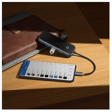 USB-Hub Baseus AcmeJoy 4-Port Type-C HUB Adapter （ Type-C to USB3.0*3+Type-C PD&Data*1 ） Dark Gray (WKJZ010013)