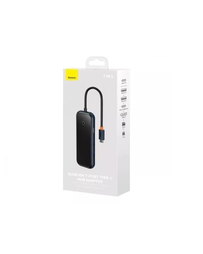 USB-Hub Baseus AcmeJoy 7-Port Type-C HUB Adapter（Type-C to HDMI*1+USB3.0*2+USB2.0*1+Type-C PD&amp;Data *1+SD/TF*1）Dark Gray (WKJZ010413)