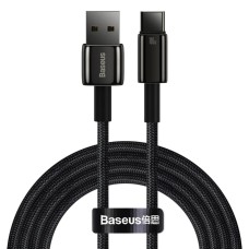 Кабель Baseus Tungsten Gold Fast Charging Data Cable USB to Type-C 100W 2m Black (CAWJ000101)