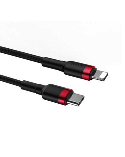 Кабель Baseus Cafule Cable Type-C to iP PD 20W 1m Red+Black (CATLKLF-91)