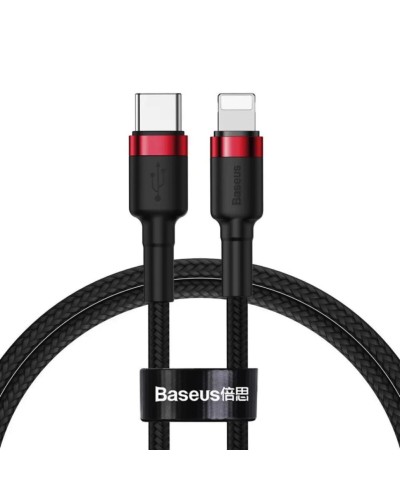 Кабель Baseus Cafule Cable Type-C to iP PD 20W 1m Red+Black (CATLKLF-91)