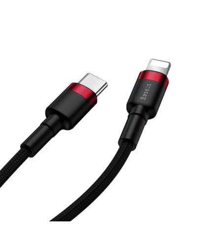 Кабель Baseus Cafule Cable Type-C to iP PD 20W 1m Red+Black (CATLKLF-91)