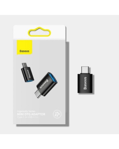 Адаптер Baseus Ingenuity Series Mini OTG Adaptor Type-C to USB-A 3.1 Blue (ZJJQ000003)