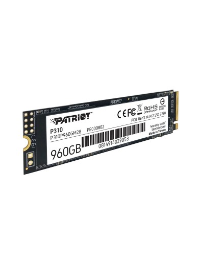 SSD M.2 Patriot P310 960GB NVMe 2280 PCIe 3.0x4 3D NAND TLC (P310P960GM28)