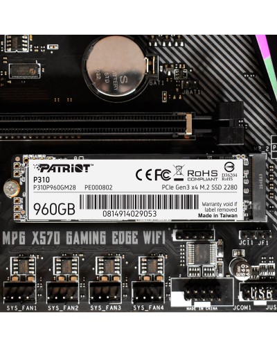 SSD M.2 Patriot P310 960GB NVMe 2280 PCIe 3.0x4 3D NAND TLC (P310P960GM28)