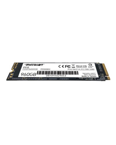 SSD M.2 Patriot P310 960GB NVMe 2280 PCIe 3.0x4 3D NAND TLC (P310P960GM28)