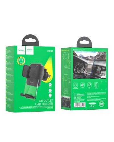 Тримач для мобільного HOCO CA117 Exquisite press type air outlet car holder Black (6931474779199)