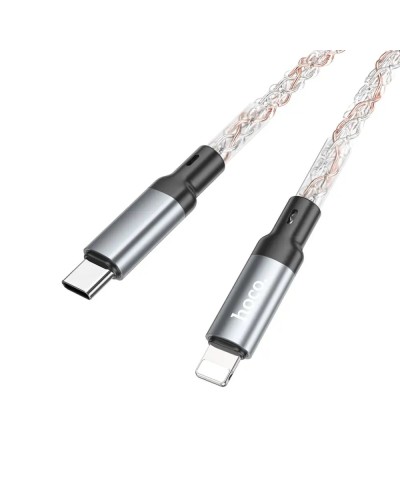 Кабель HOCO U112 Shine PD charging data cable for iP Gray (6931474788795)