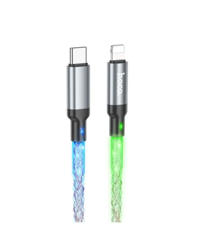 Кабель HOCO U112 Shine PD charging data cable for iP Gray (6931474788795)