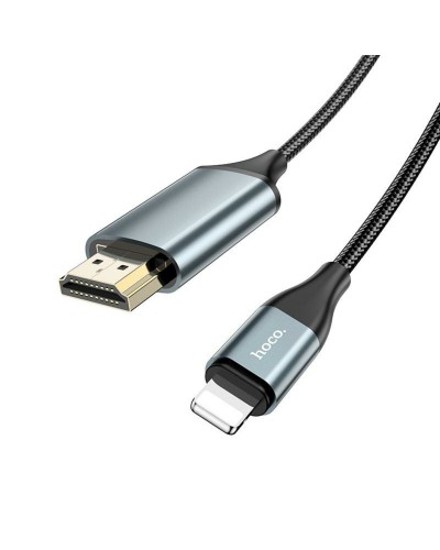 Кабель HOCO UA15 High-definition on-screen cable for iP to HDTV Metal Gray (6931474750365)