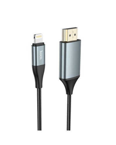 Кабель HOCO UA15 High-definition on-screen cable for iP to HDTV Metal Gray (6931474750365)