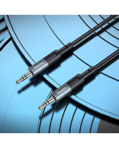 Аудiокабель HOCO UPA23 AUX audio cable Metal Gray (6931474783820)